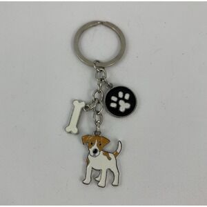 Jack Russell Terrier Puppy Dog Love Fans Owners Charm Keyring Key Chain Ring Fob